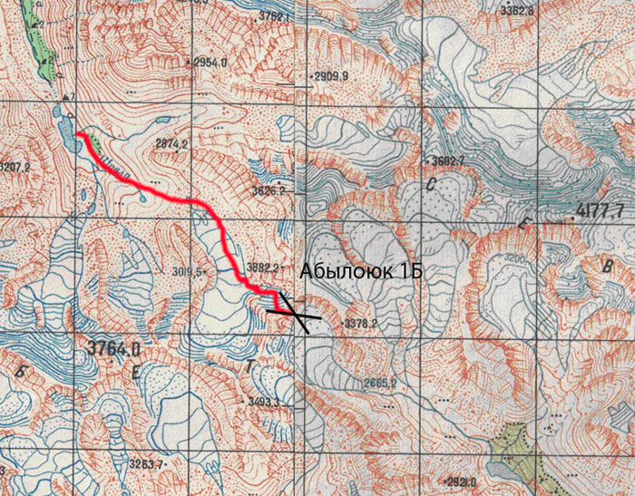 Перевал Абылоюк на карте