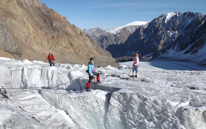 альп занятия на леднике Актру